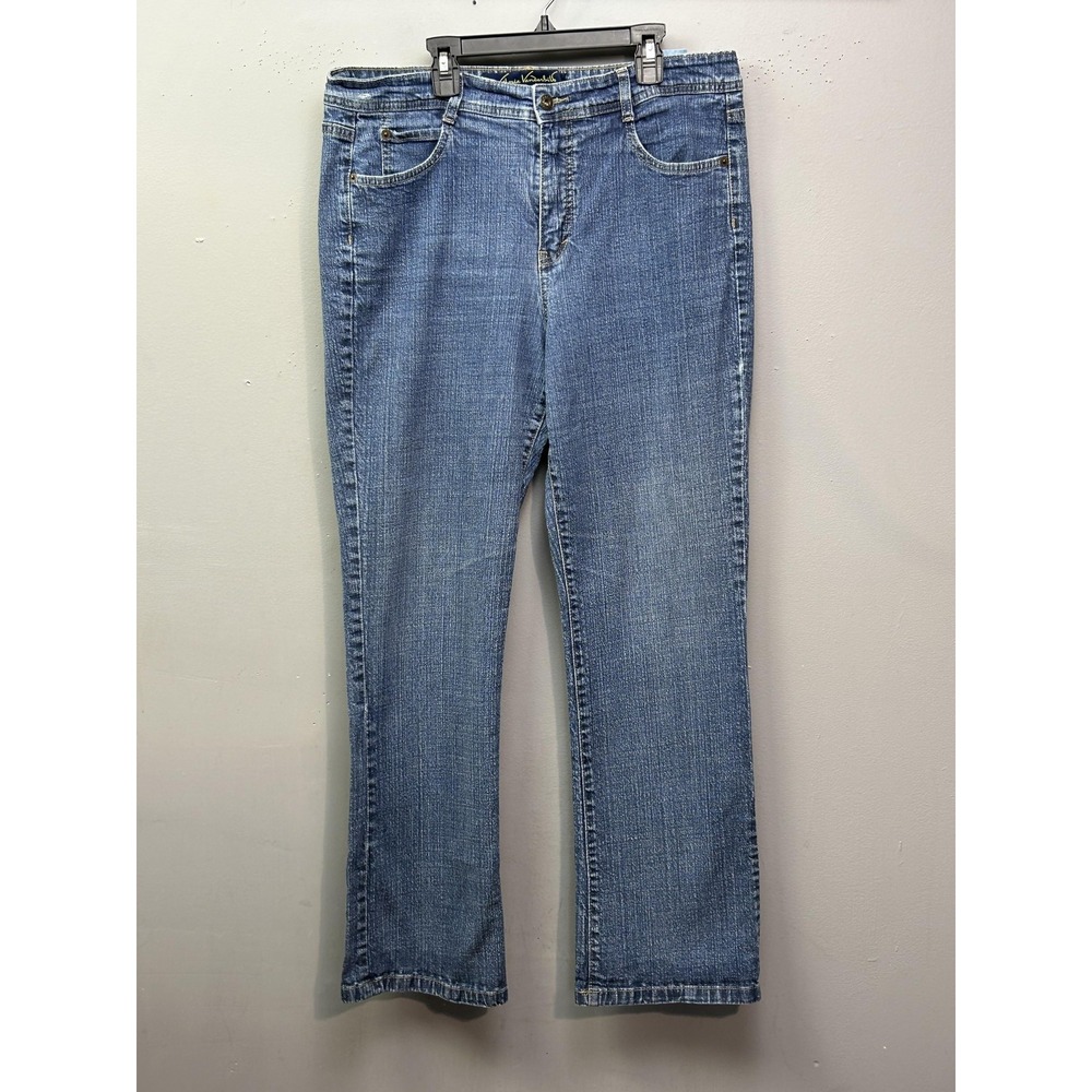 Gloria Vanderbilt Jeans Womens 16 Blue High Rise Straight Leg‎ Denim Pockets